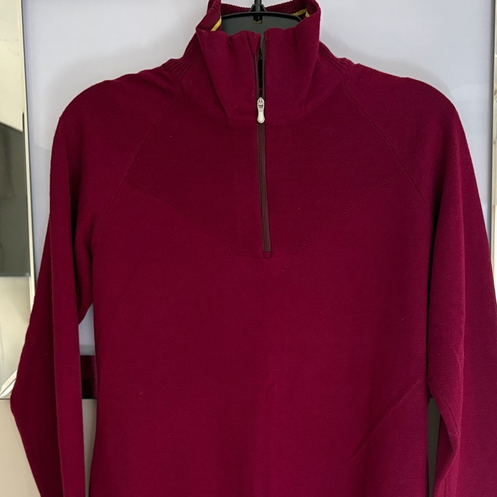 Smartwool Maroon Half-Zip Sweater - Picture 2 of 5